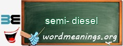 WordMeaning blackboard for semi-diesel